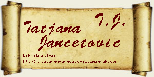 Tatjana Jančetović vizit kartica